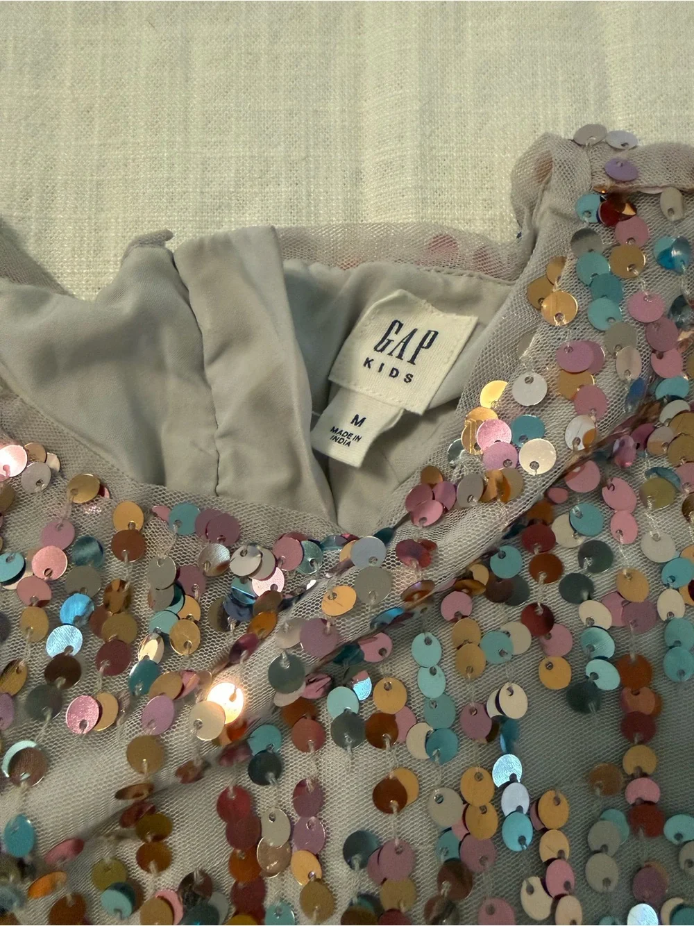 GAP Kids Sequin Dress in Multi Pastel Shine